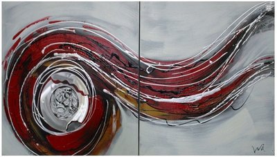 Tweeluik schilderij motion 60cm