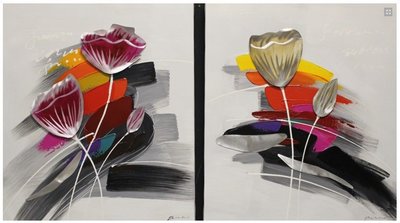 Tweeluik schilderij nice 60cm