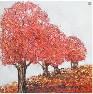 Schilderij Rode bomen